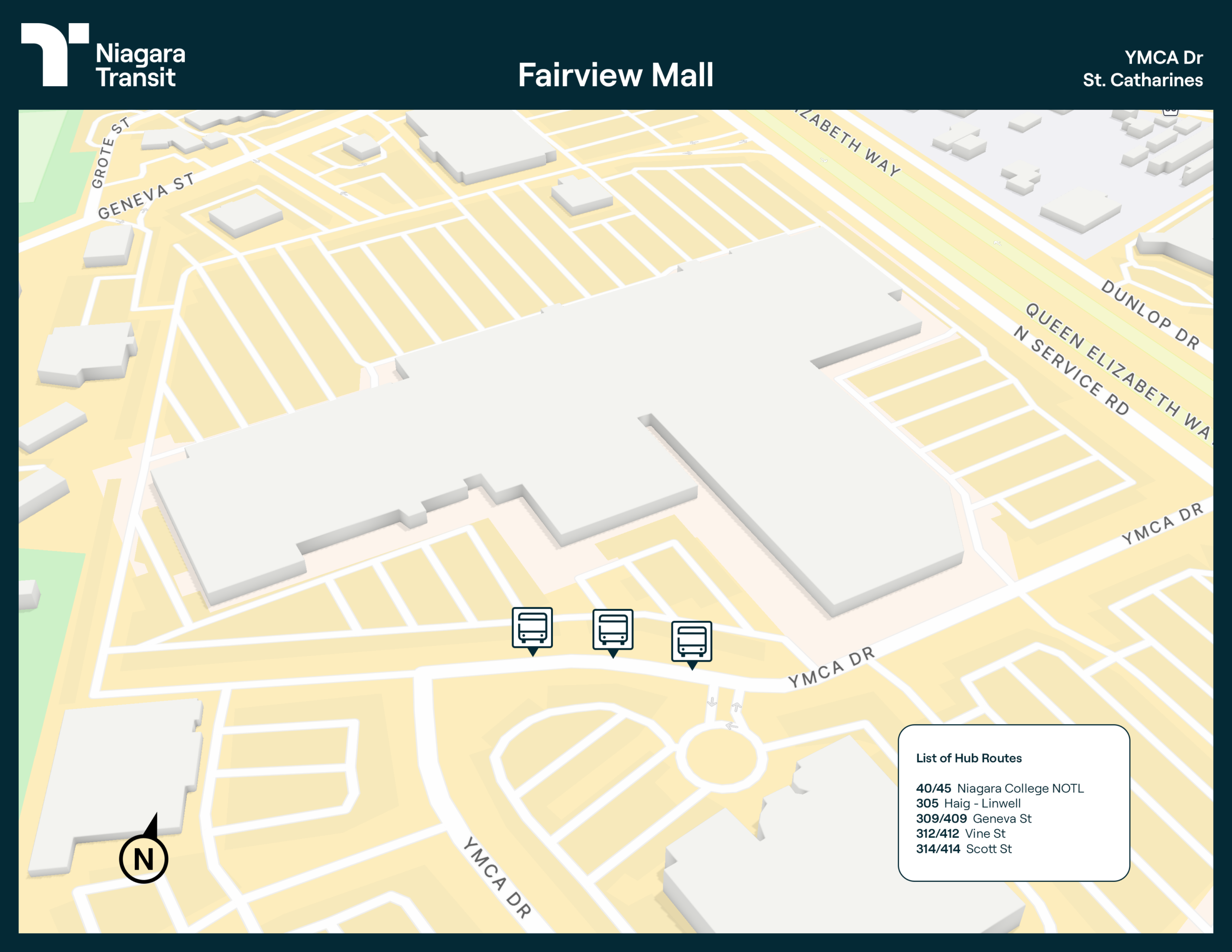 Fairview Mall Bus hub Map
