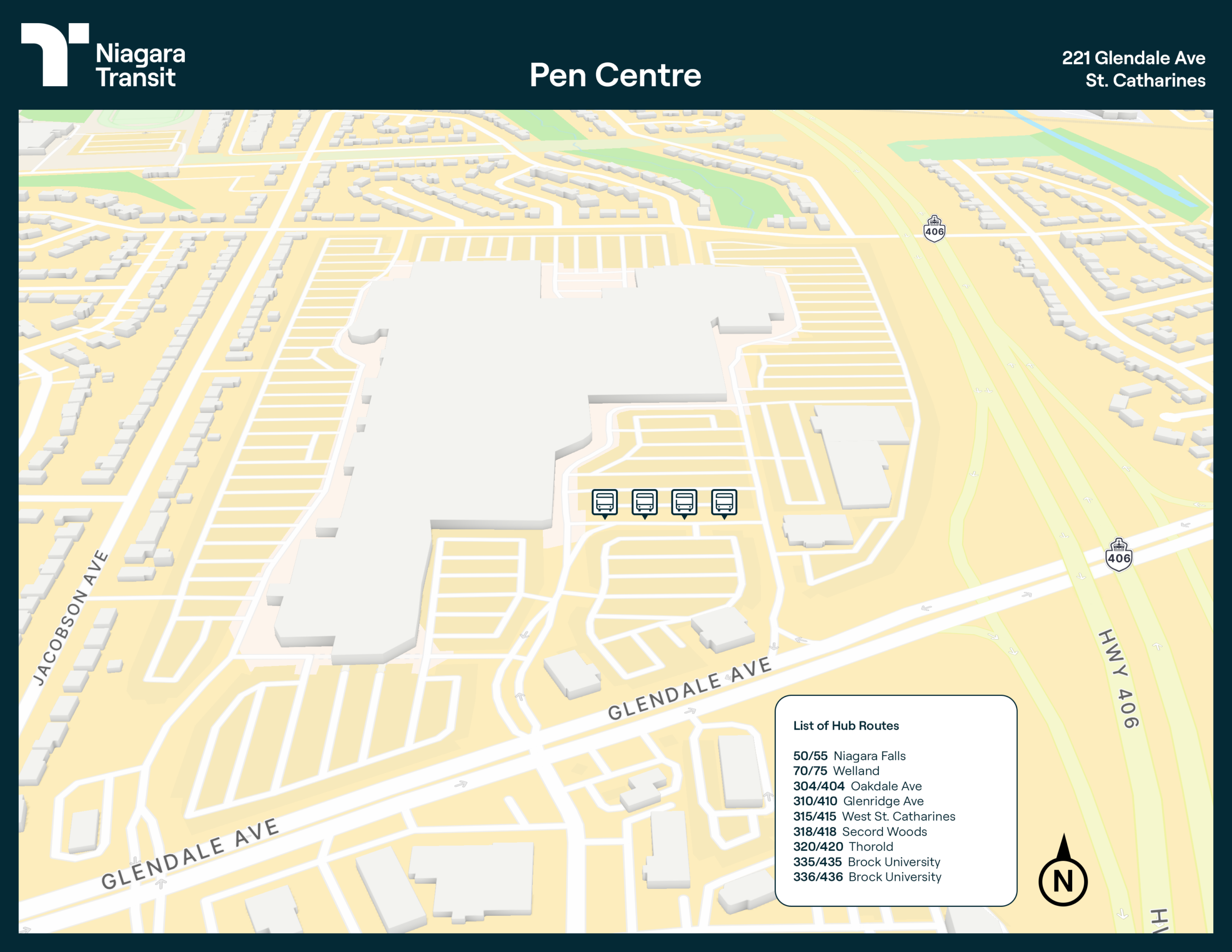 Pen Centre Hub Map